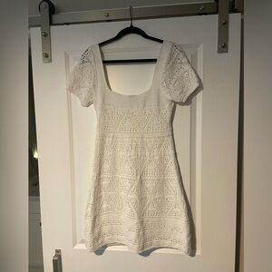 White crochet Zara dress